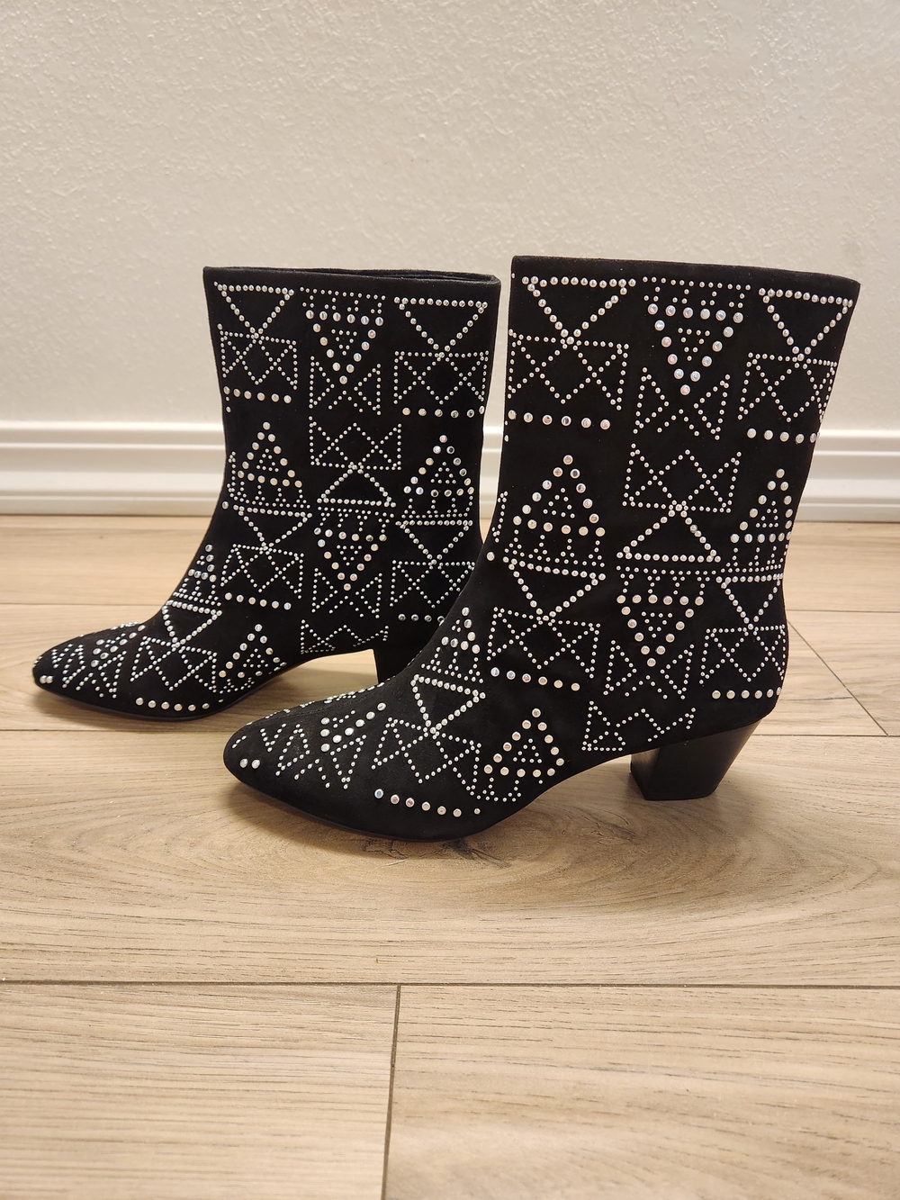 Rebecca Minkoff Hessania Black Studded Women's Bootie Size 8